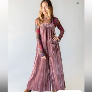 Natural Life Velvet Dakota Tie Overall